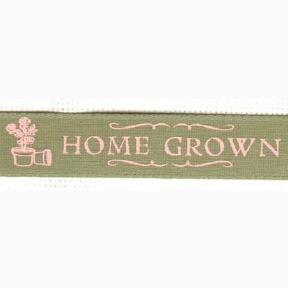 Ribbon 15mm - Home Grown - Grey/Pink