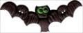 Button - Bat with Curvy Wing