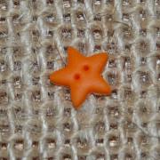 Button - Pulled Star - Glow Orange S