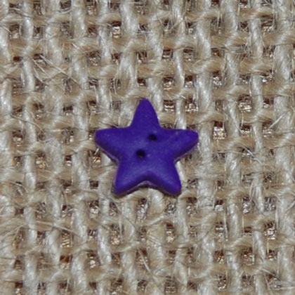 Button - Pulled Star - Glow Purple S