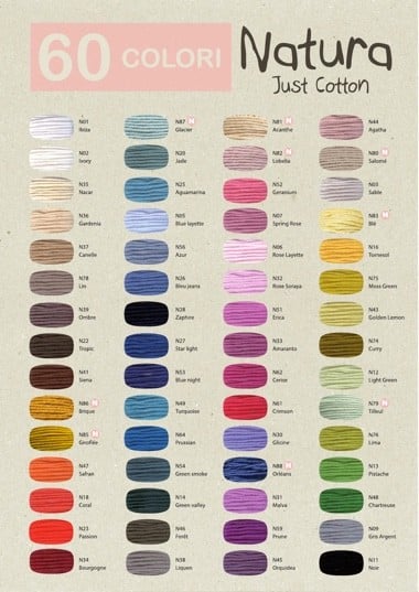 Dmc Cotton Colour Chart