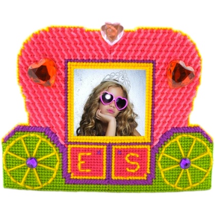 Bejewelled Carriage Plastic Canvas Kit From Framous Kits - Kids