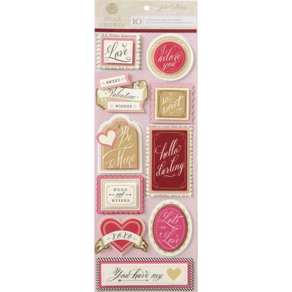 Sticker Julit 3D Stickers - Juliet From Anna Griffin - Decorations - Ornaments, Paper ...