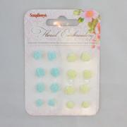 Set of polymer items - Floral Embroidery III