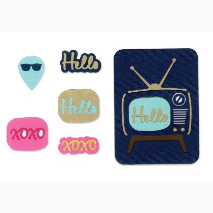 Sizzix Thinlits Die Set 7PK - Retro TV