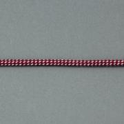 Round braided string - Raspberry and Ecru
