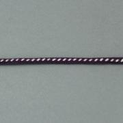 Flat braided stippled ribbon - Purple and White