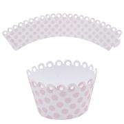 Cupcake Wrappers: rose & white