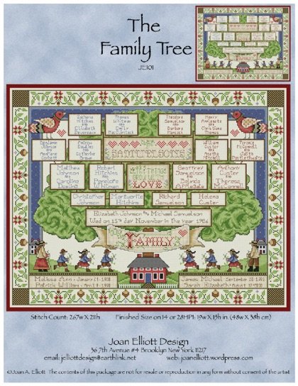 Cross Stitch Family Tree Chart