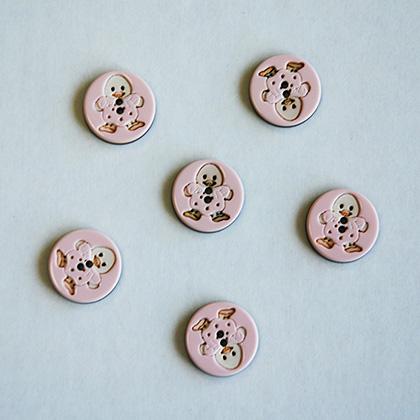 Duckling buttons - Pink