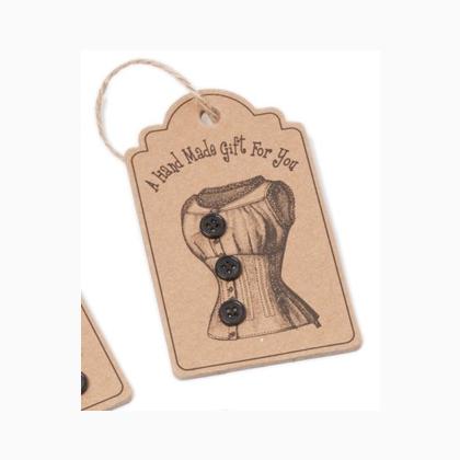 Gift Tag - A Hand Made Gift For You - Corset