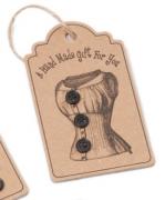Gift Tag - A Hand Made Gift For You - Corset