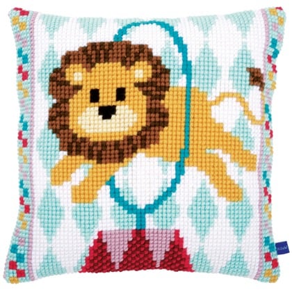 Vervaco Circus Elephant Cross Stitch Cushion Front Kit PN-0153878