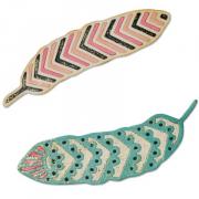 Sizzix Thinlits Die Set 2PK - Lattice Feathers