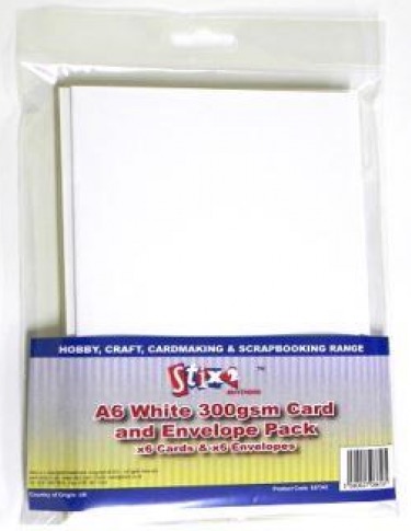 A6 White Card And Envelopes
