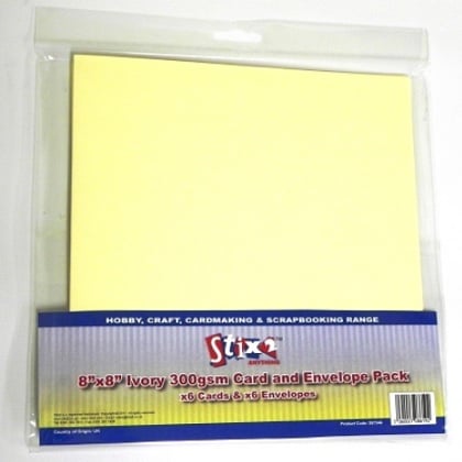8\" X 8\" Ivory Card And Envelopes