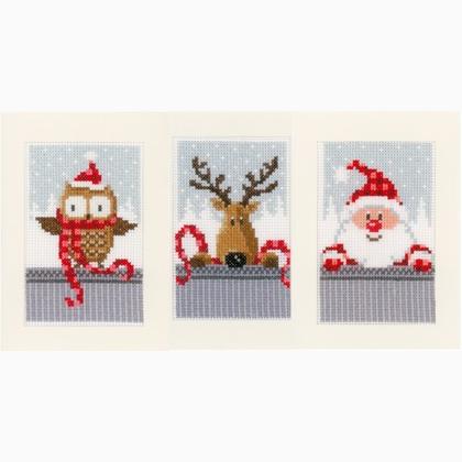 Three Paintings - Christmas Buddies I