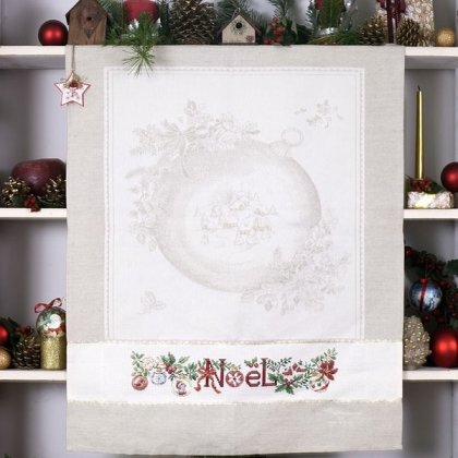 Torchon « Rêve de Noël » - Aida
