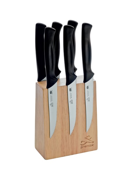 Rib-eye steak knives block