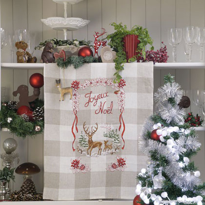 Torchon «Noël enchanteur» - Linen