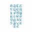 Le grand ABC «Toile de Jouy» Blue