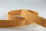 Ribbon 'Brown Coloured Flower' 15mm - Pink