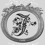 Lettre Monogramme Vintage J
