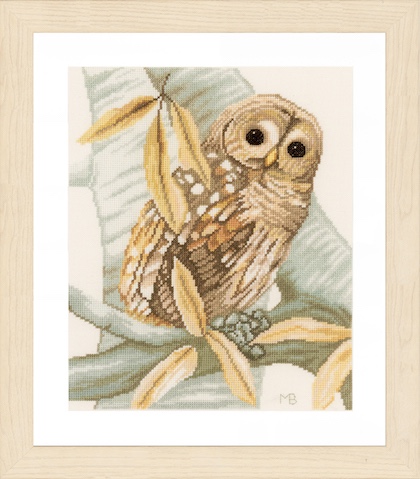 Owl and Autumn Leaves