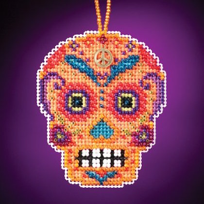 Calavera Charmed Ornaments: Naranja