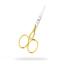 Customized scissors Gold Handle 9 cm. Eco-friendly leather pack