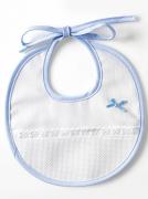 3 months round Bib - Sky blue