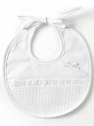 3 months round Bib - White