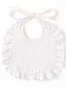 Frilled Bib - White
