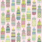 Baby Sprinkles - Baby Bottles Lt Pink 45x110cm.
