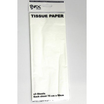 White Coloured 10 Sheets Tissue Paper 50cm X 75cm Coloured Wrapping Gift Wrappin 