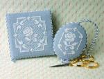 White Rose Needlebook & Fob (Includes Charms)