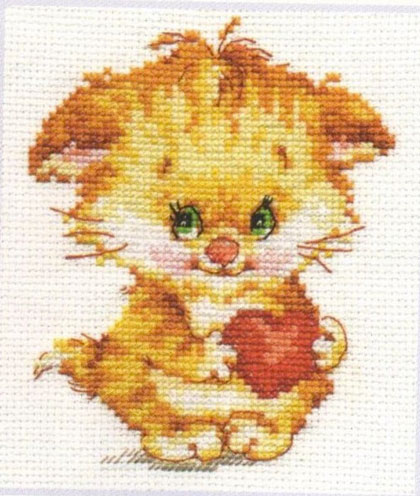 Little Kitten Alisa Cross Stitch Kit