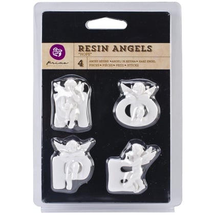 White Resin Angel Embellishments