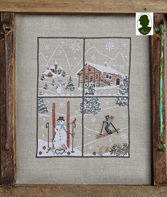 winter window from guermani cross stitch charts guermani cross stitch charts