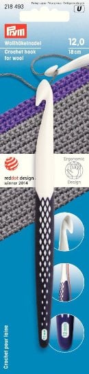 Crochet hook for wool, ergonomic, 12mm/18 From Prym - Knitting and  Crocheting Needles - Accessories & Haberdashery - Casa Cenina