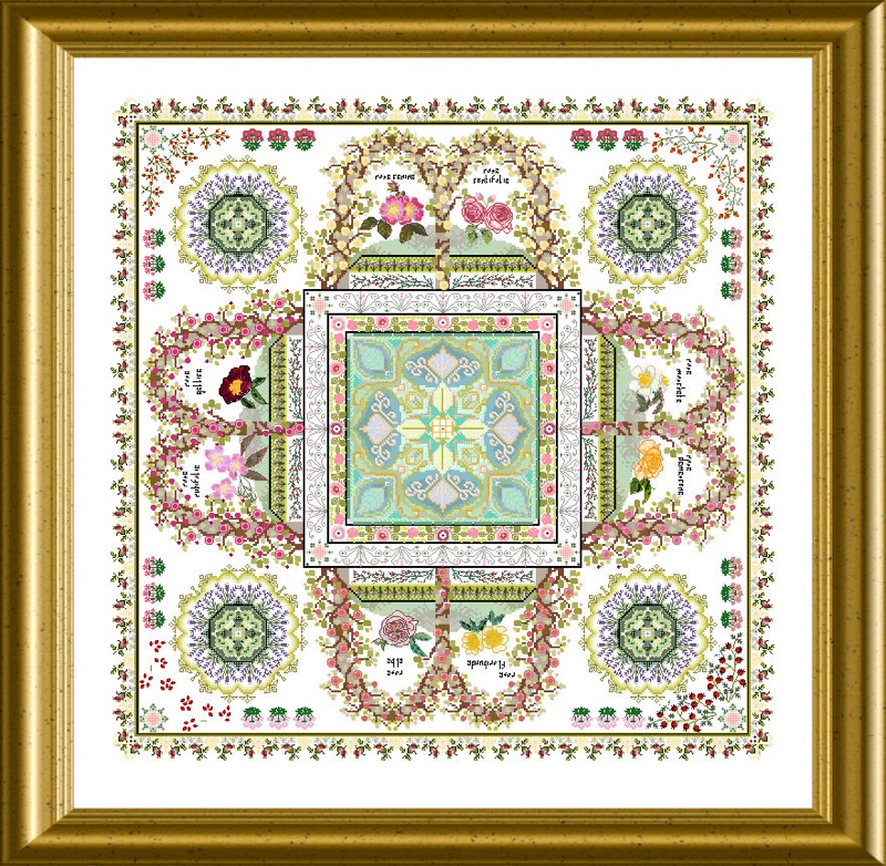 The Rosarium Mandala From Martina Rosenberg - Cross Stitch Charts - Cross  Stitch Charts - Casa Cenina