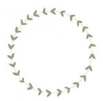 Wreath of leaves embroidery offcut