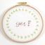 Wreath of leaves embroidery offcut