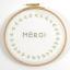 Wreath of leaves embroidery offcut