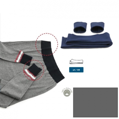 Cotton jersey hems - Dark grey