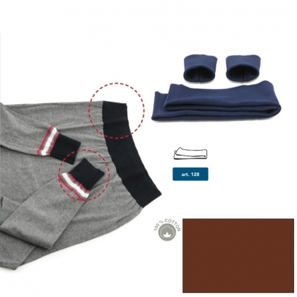 Cotton jersey hems - Brown