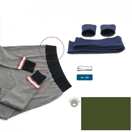 Cotton jersey hems - Dark green