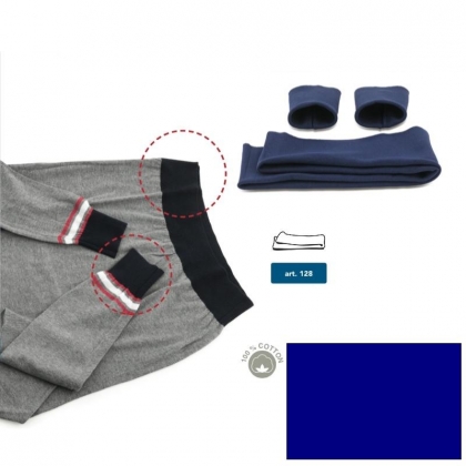 Cotton jersey hems - Sport blue