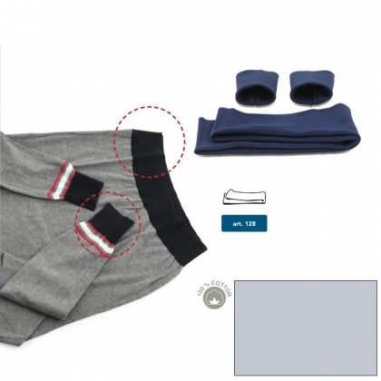 Cotton jersey hems - Melange grey