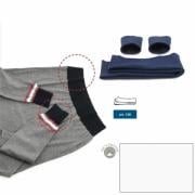 Cotton jersey hems - White